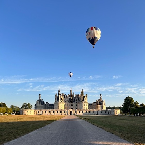 Vol en montgolfière Chambord château